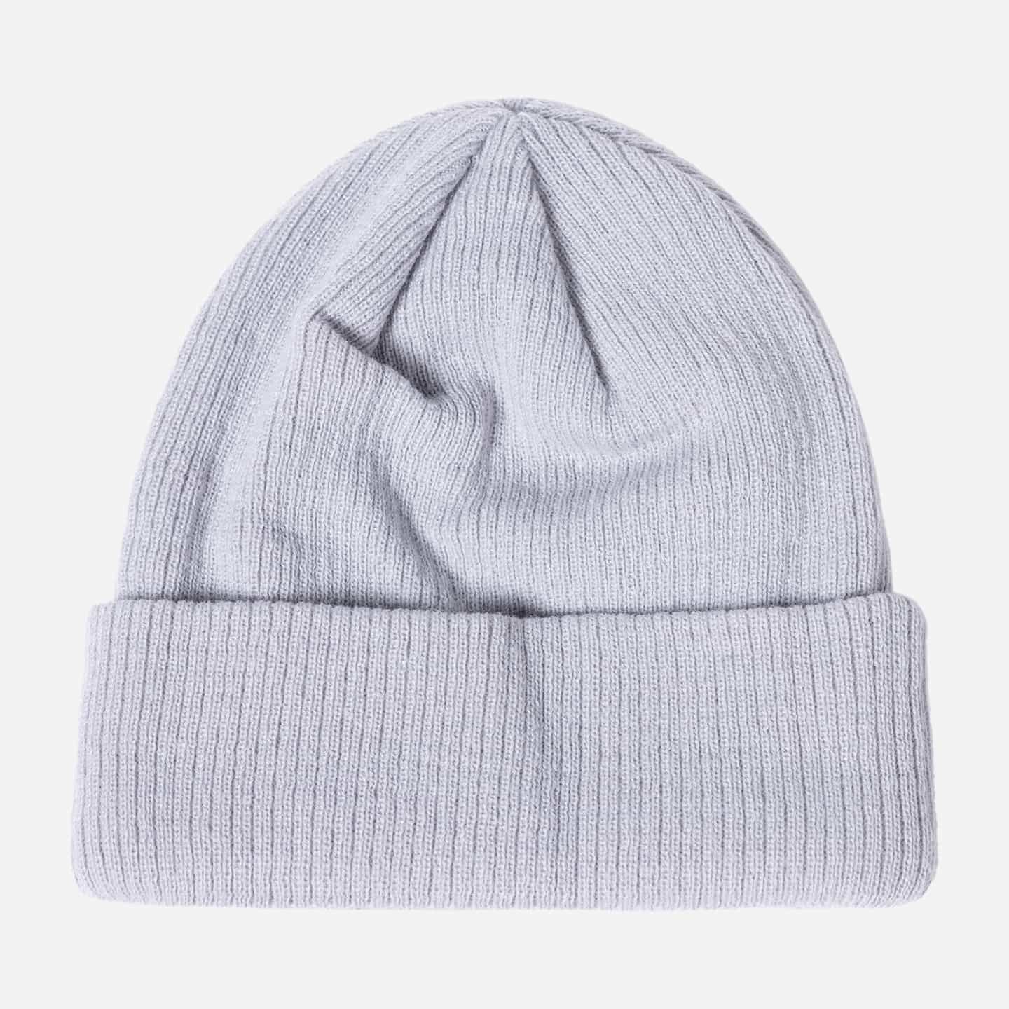 Logo Tag Rib Knit Beanie