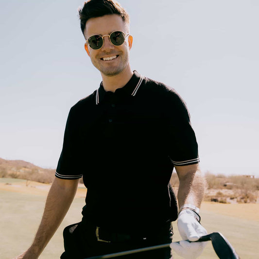 Men's Multi-Logo Jacquard Knitted Polo - PXG