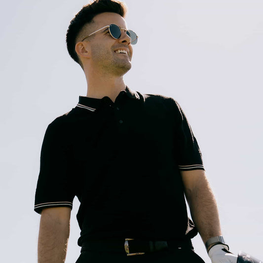 Men's Multi-Logo Jacquard Knitted Polo - PXG