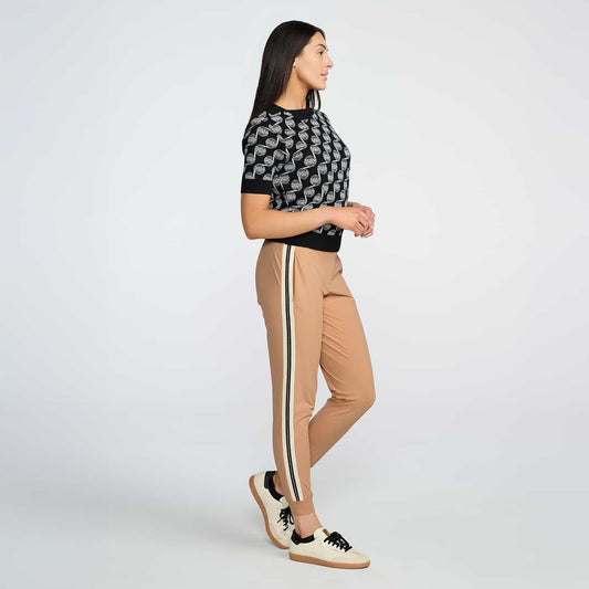 Women's Knitted Side Stripe Joggers - PXG