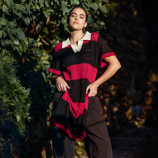 Women's Varsity Pointelle Tunic Dress - PXG