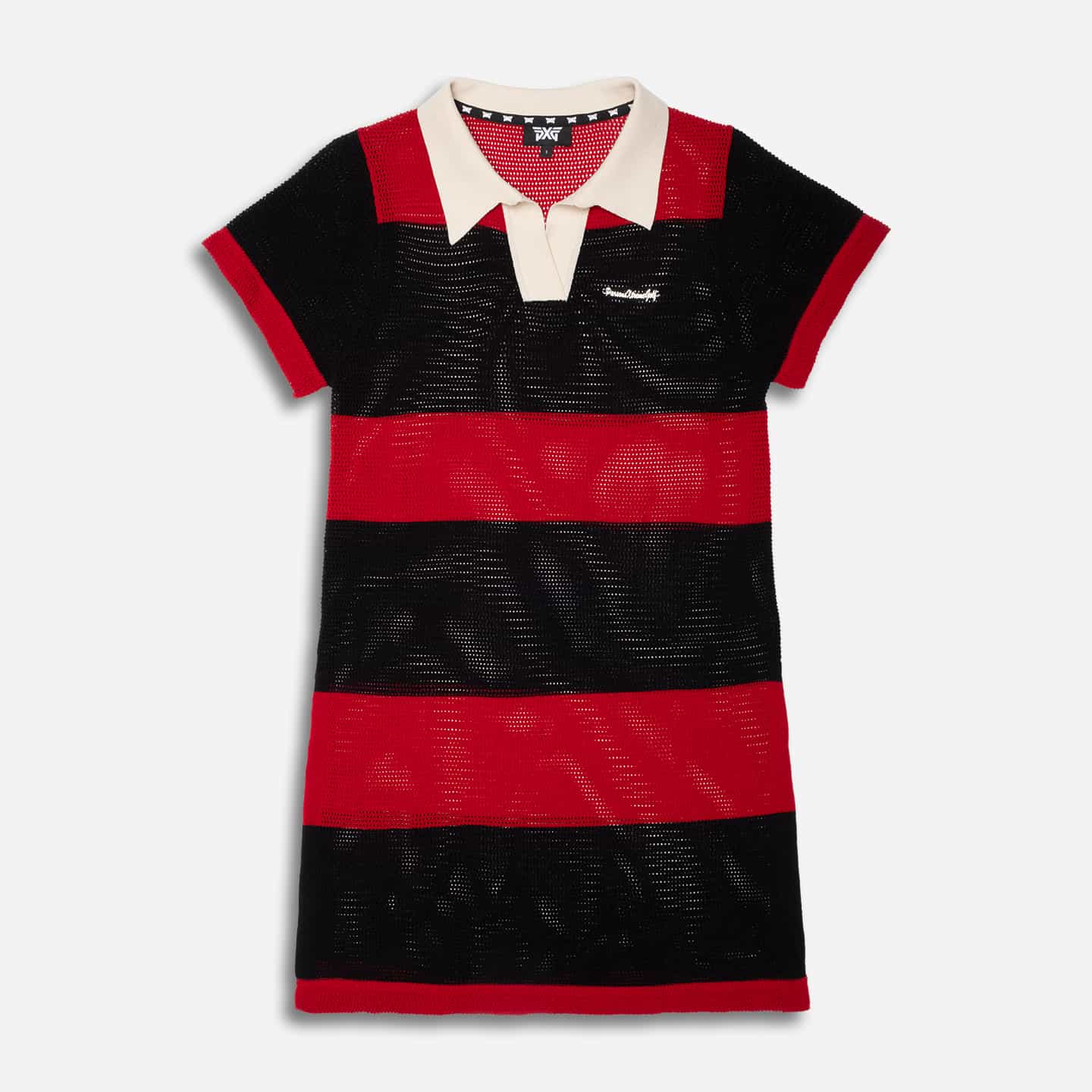 PXG Women's Varsity Pointelle Tunic Dress in Multi PXG Women's Varsity Pointelle Tunic Dress in Multi