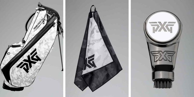 golf gear - golf bag, towels, brush