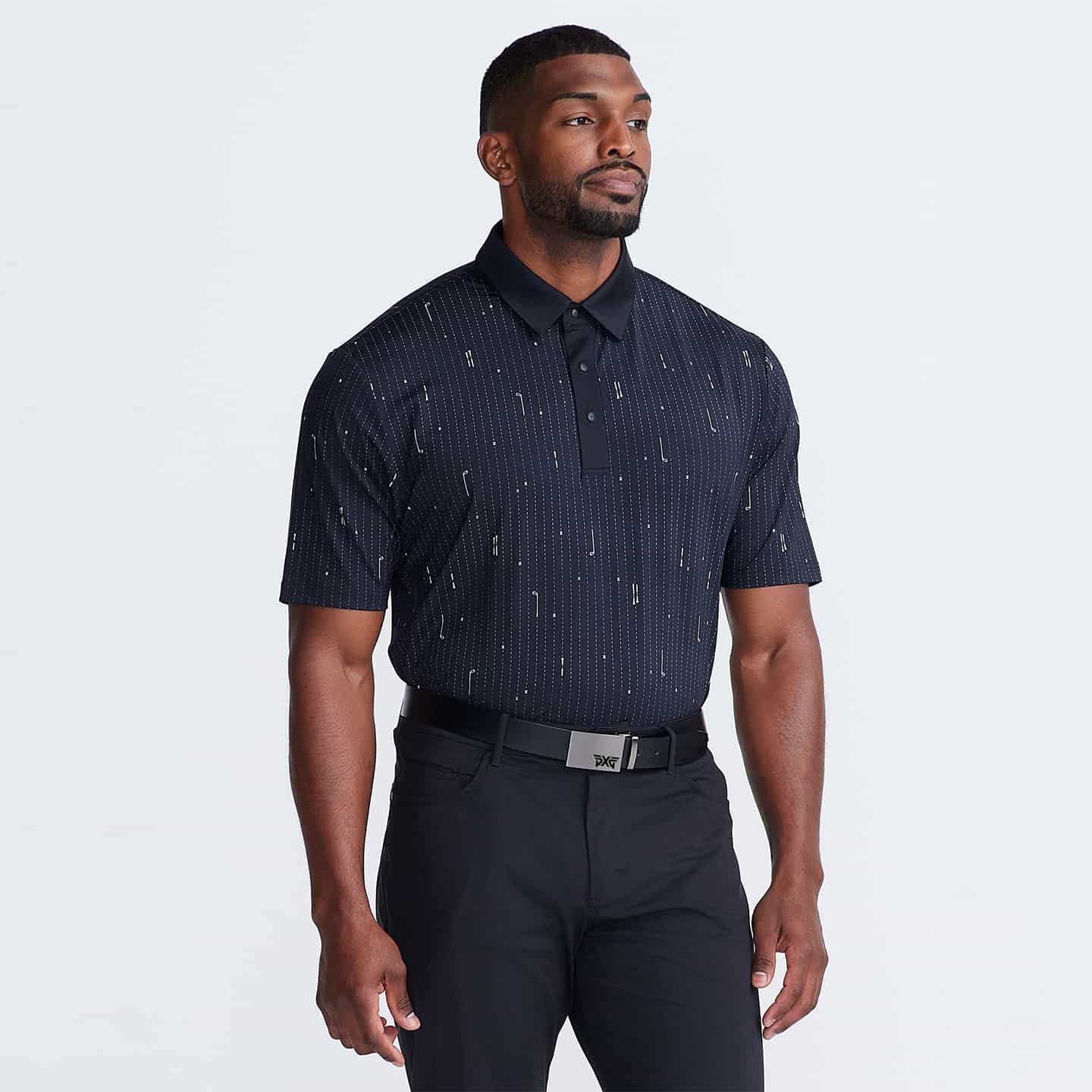 Men's Golf Icons Pin Stripe Polo