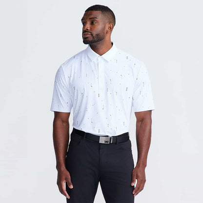 Men's Golf Icons Pin Stripe Polo