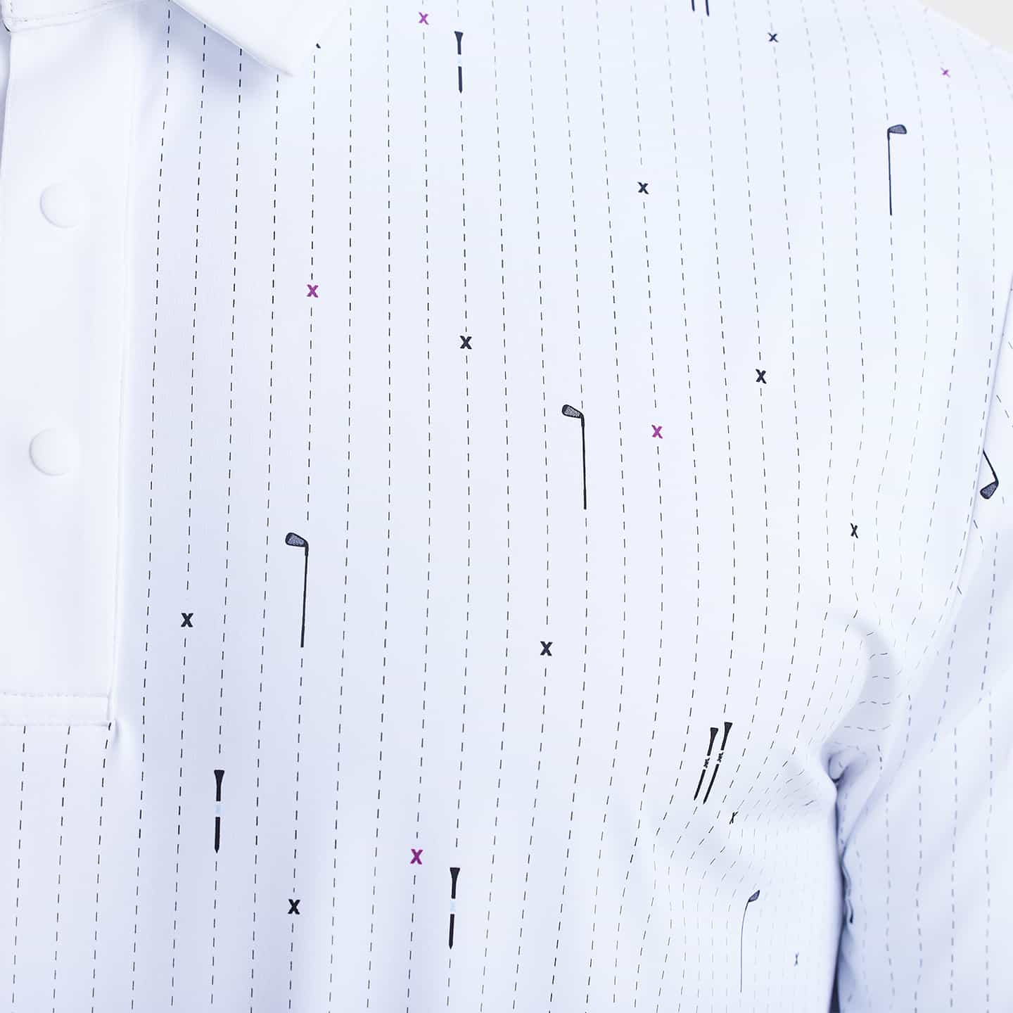 Men's Golf Icons Pin Stripe Polo