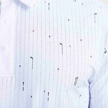 Men's Golf Icons Pin Stripe Polo