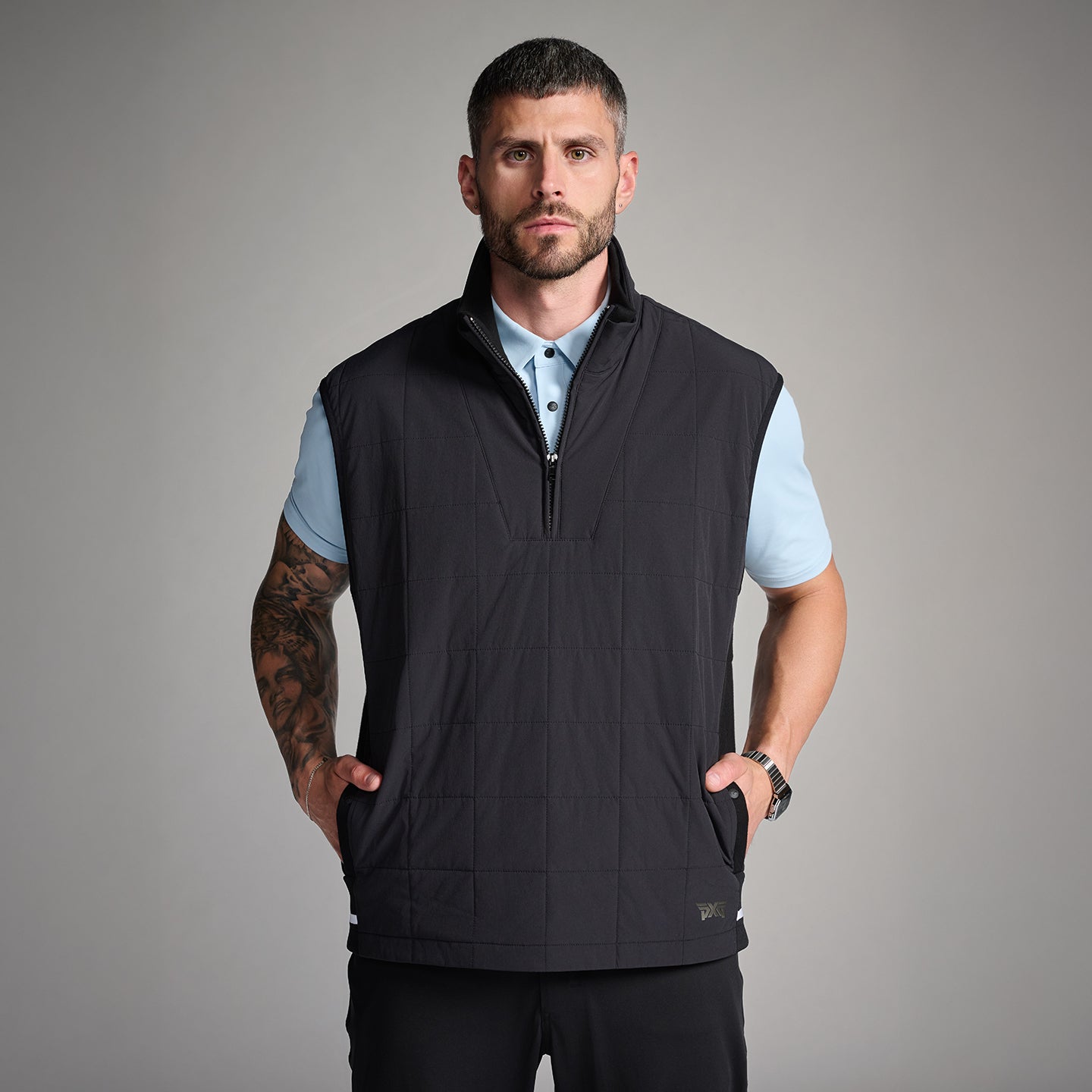 Men's 1/2 Zip Quilted Vest