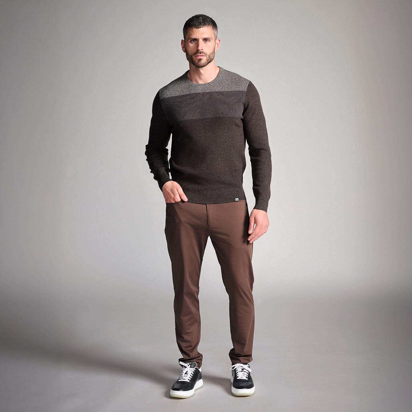 Men's Multi Yarn Mélange Crewneck Sweater