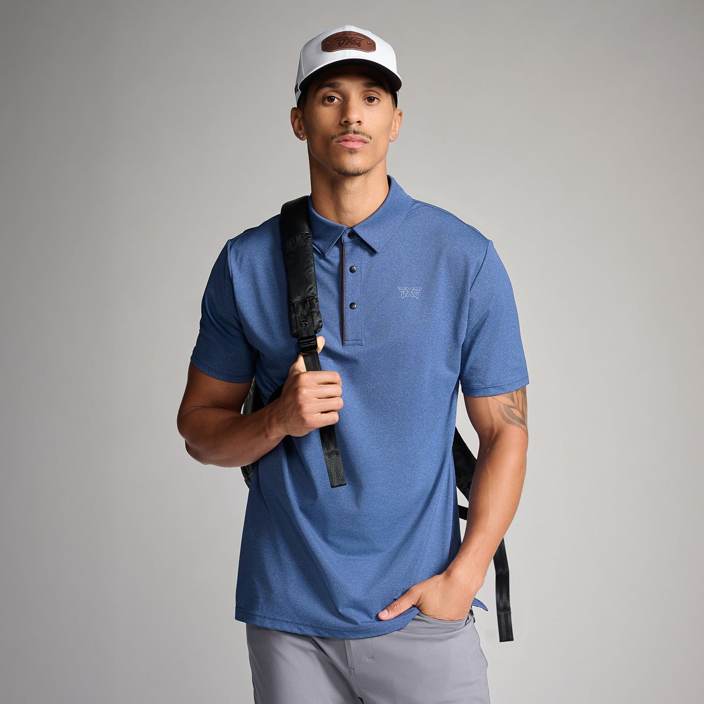 Men's Denim Blue Polo