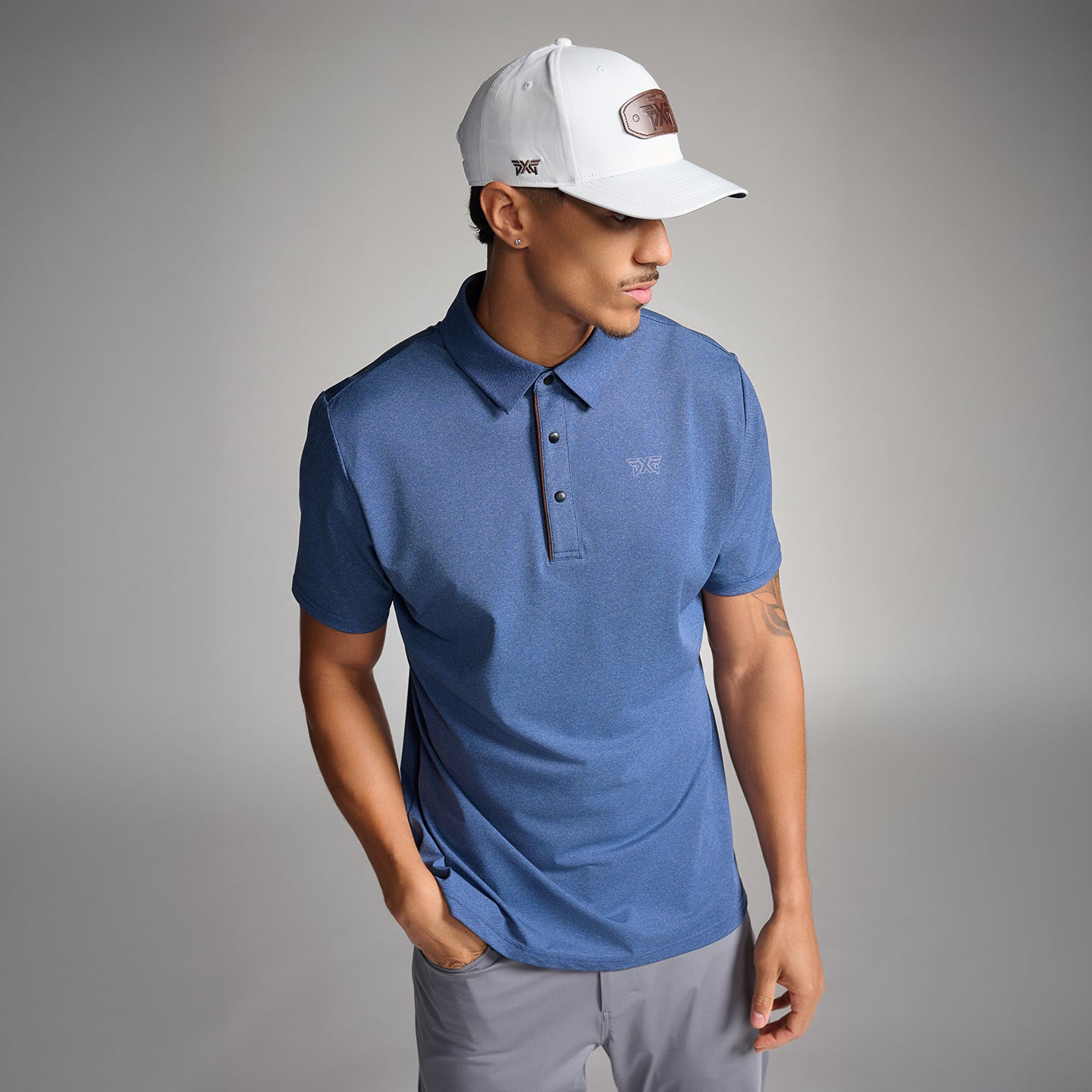 Men's Denim Blue Polo