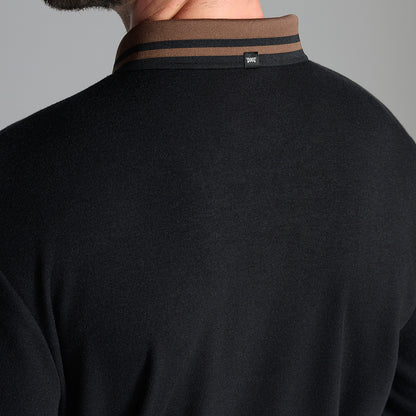 Men's Plush Long Sleeve Polo