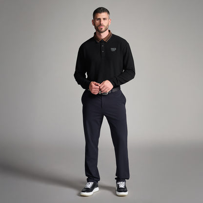 Men's Plush Long Sleeve Polo
