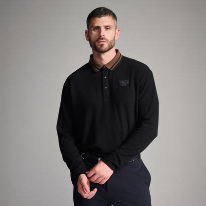 Men's Plush Long Sleeve Polo