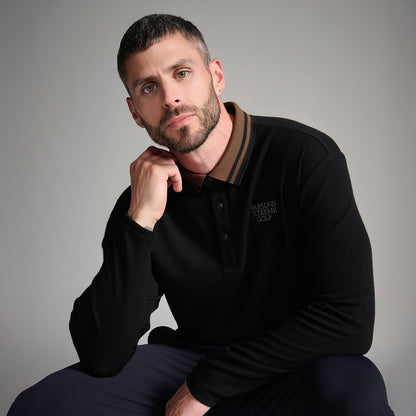 Men's Plush Long Sleeve Polo