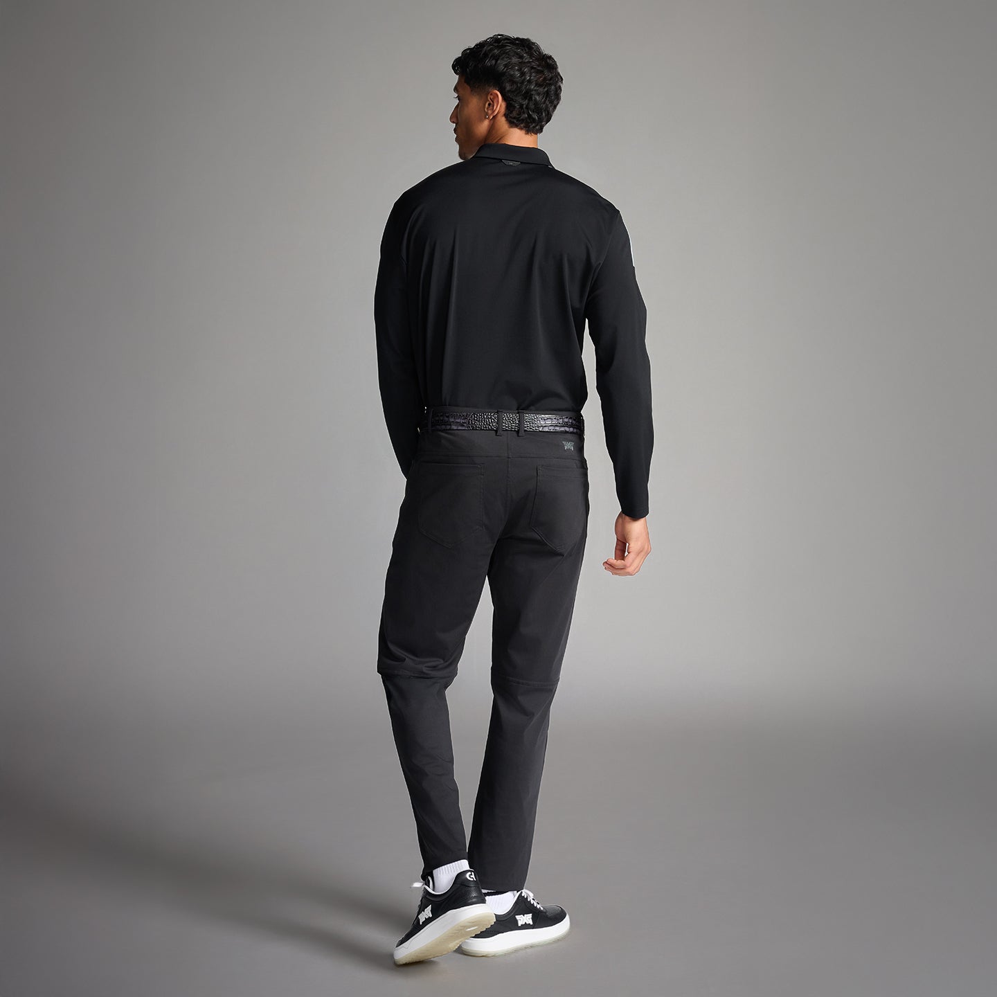 Men's Long Sleeve Shoulder Panel Polo