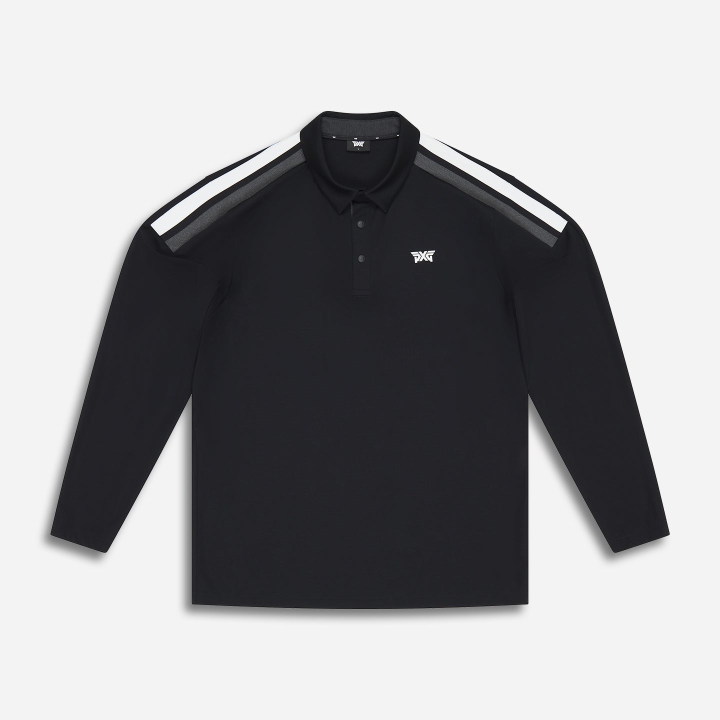 Men's Long Sleeve Shoulder Panel Polo