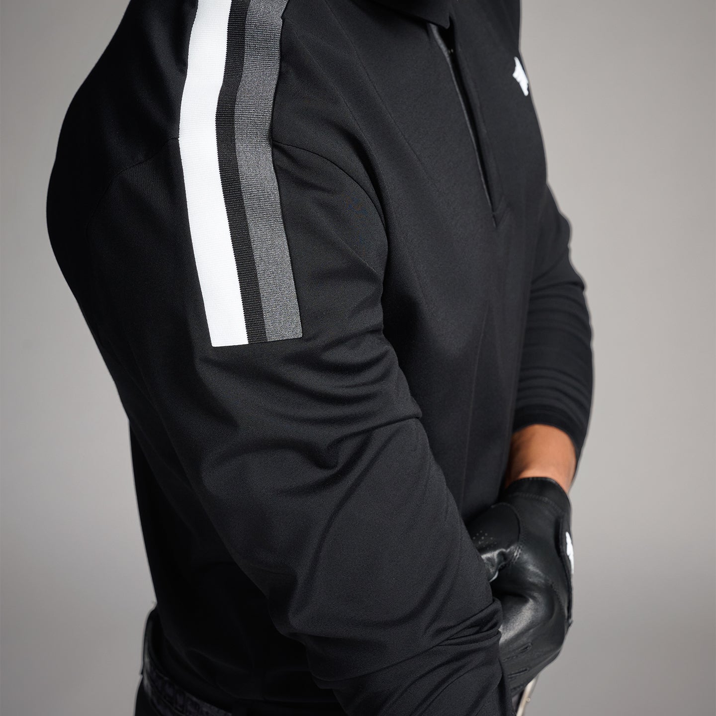 Men's Long Sleeve Shoulder Panel Polo