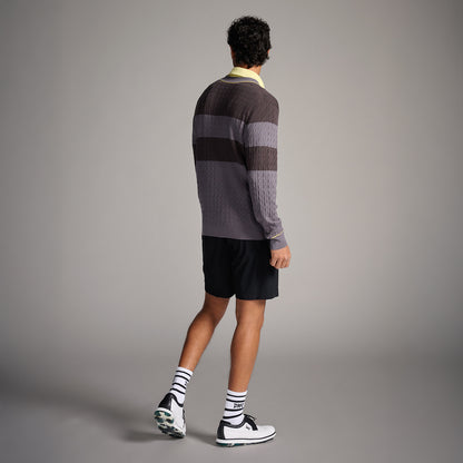 Men's Cable Knit V-Neck Sweater