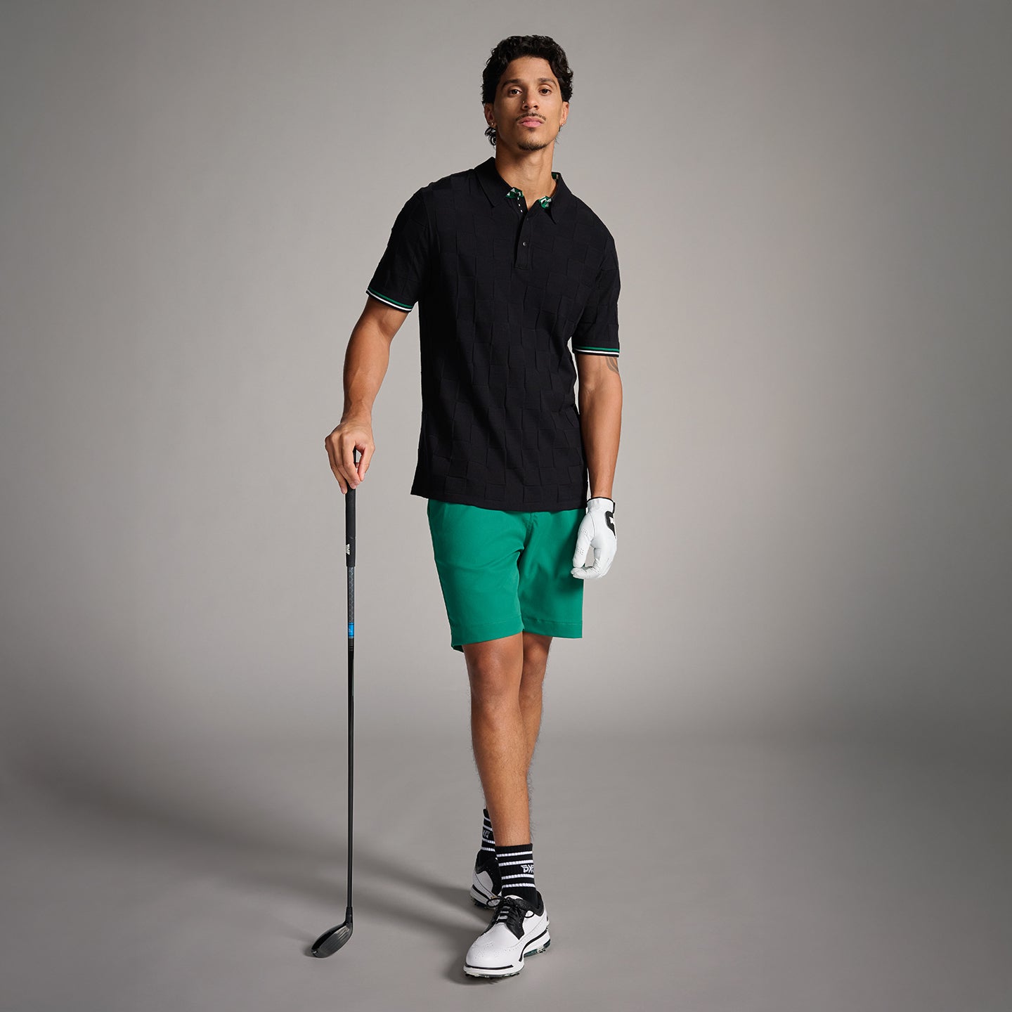 Men's Fairway Checkered Knitted Polo