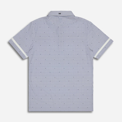 Men's Basket Weave Print Polo