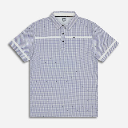 Men's Basket Weave Print Polo
