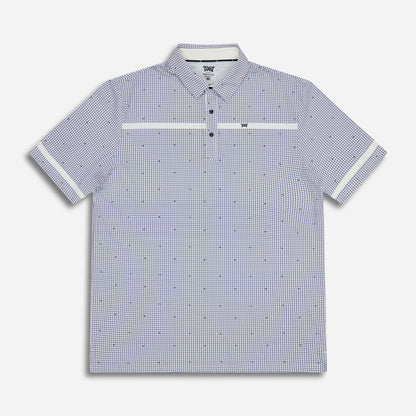 Men's Basket Weave Print Polo