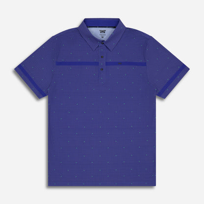 Men's Basket Weave Print Polo