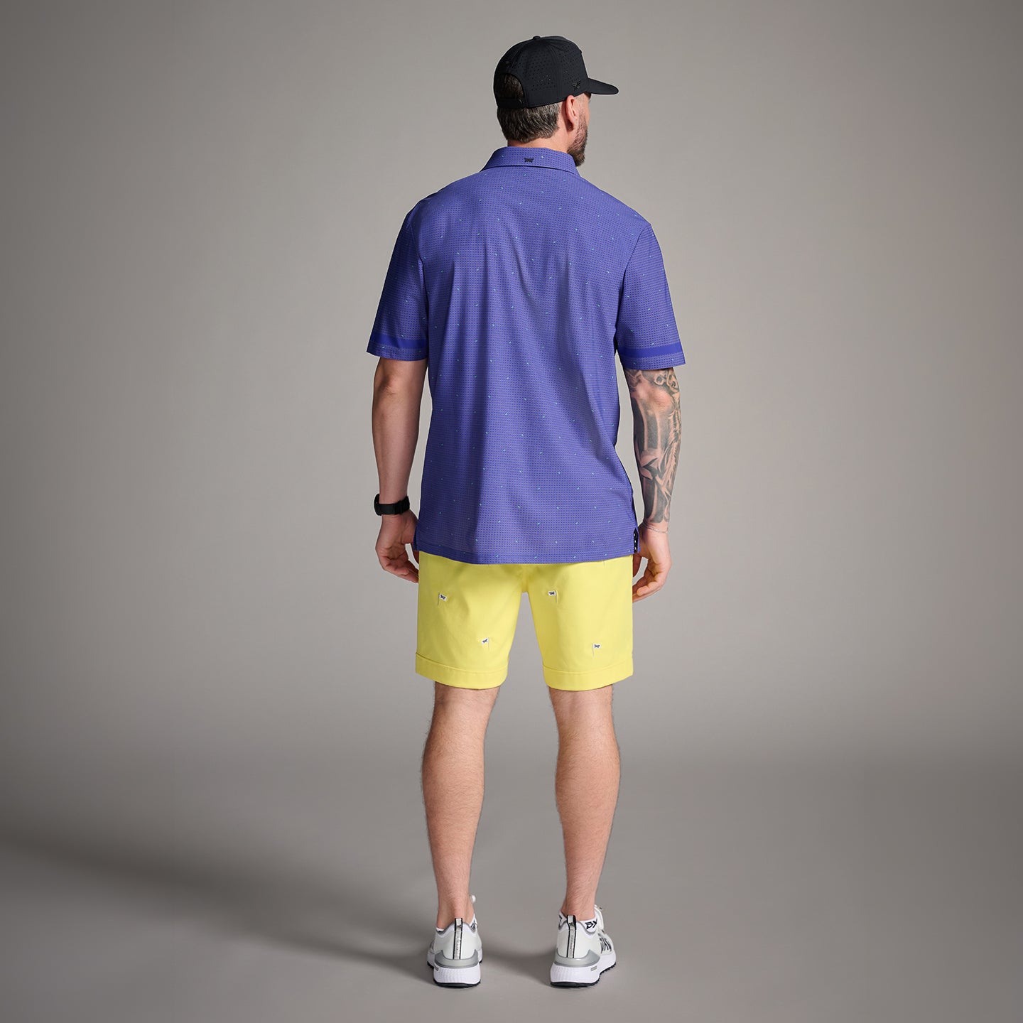 Men's Basket Weave Print Polo