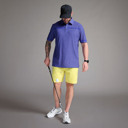 Men's Basket Weave Print Polo