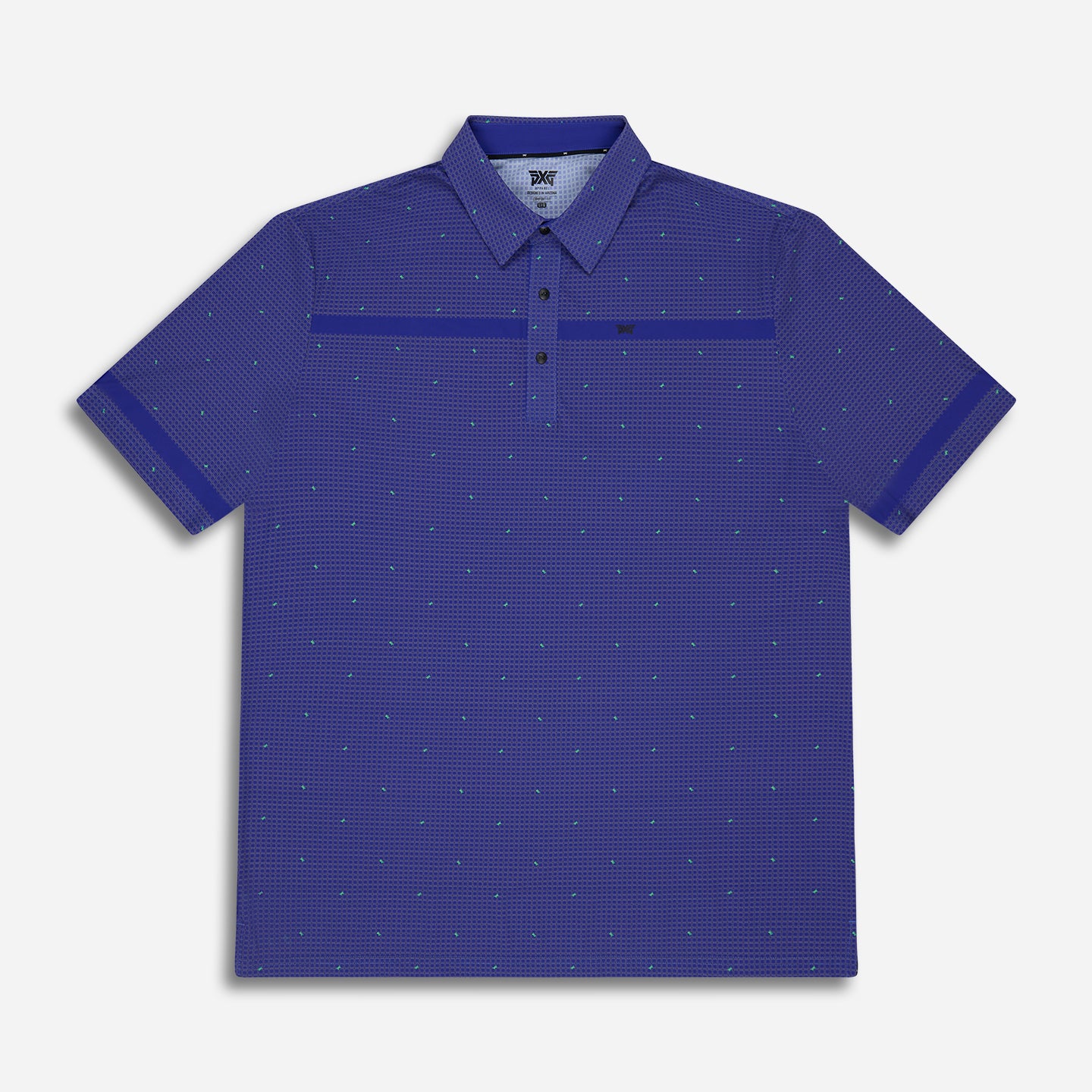 Men's Basket Weave Print Polo