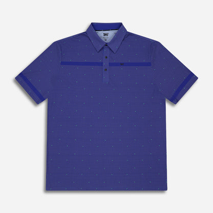 Men's Basket Weave Print Polo