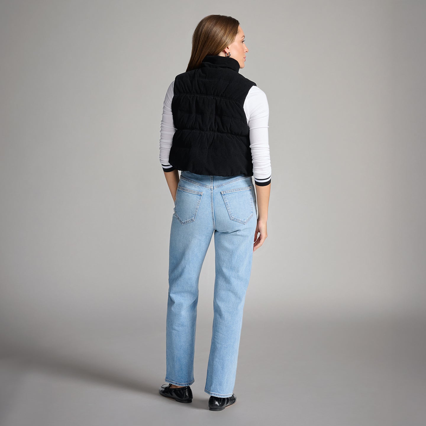 Women's Cozy Corduroy Puffer Vest