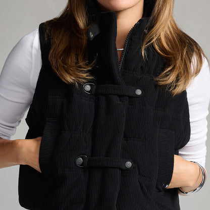Women's Cozy Corduroy Puffer Vest