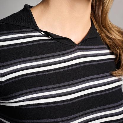 Women's Lapel Knitted Top