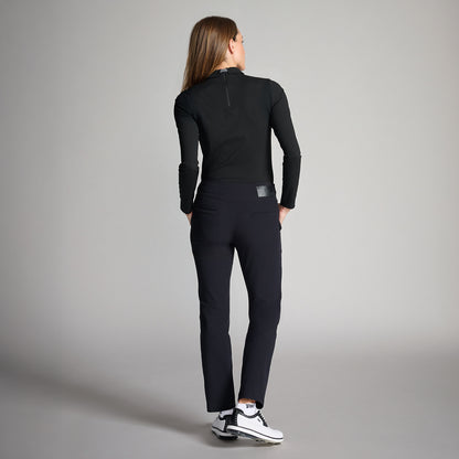 Women's Tie Neck Long Sleeve Polo