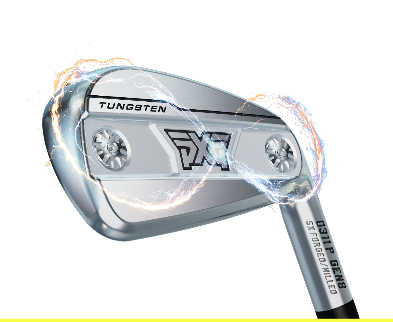 Golf club head with 'PXG' branding on a white background