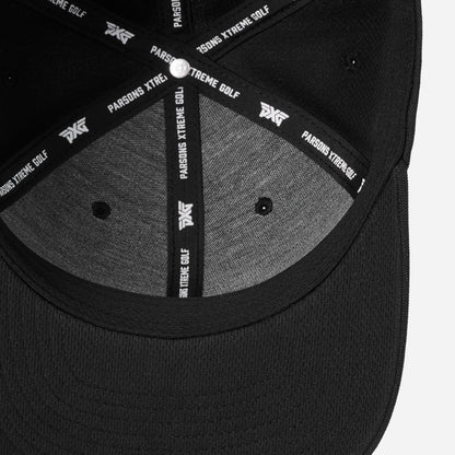 Black hat with an Army logo on a white background
