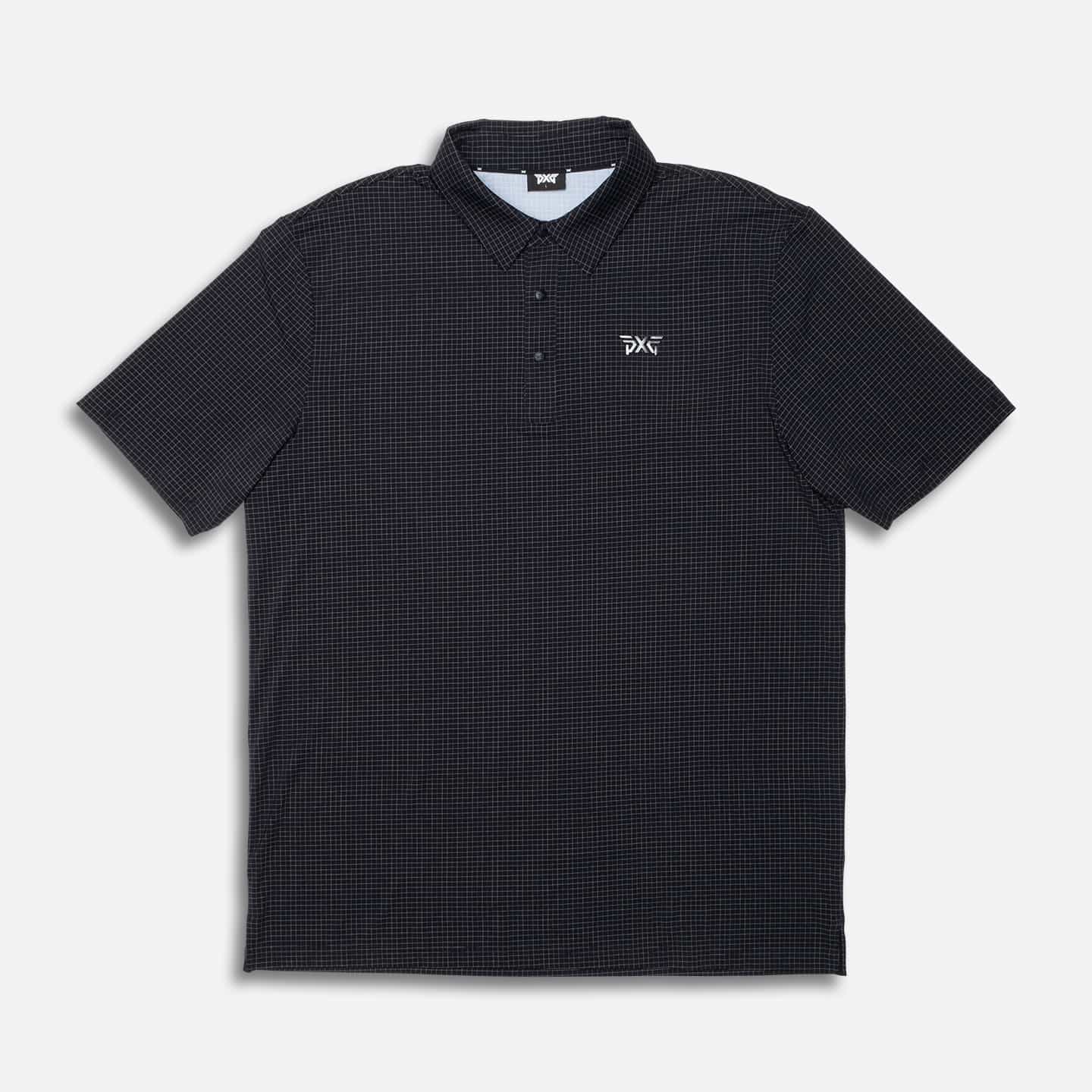 cross country polo shirts PXG Men's Comfort Fit Crisscross Print Polo in Black