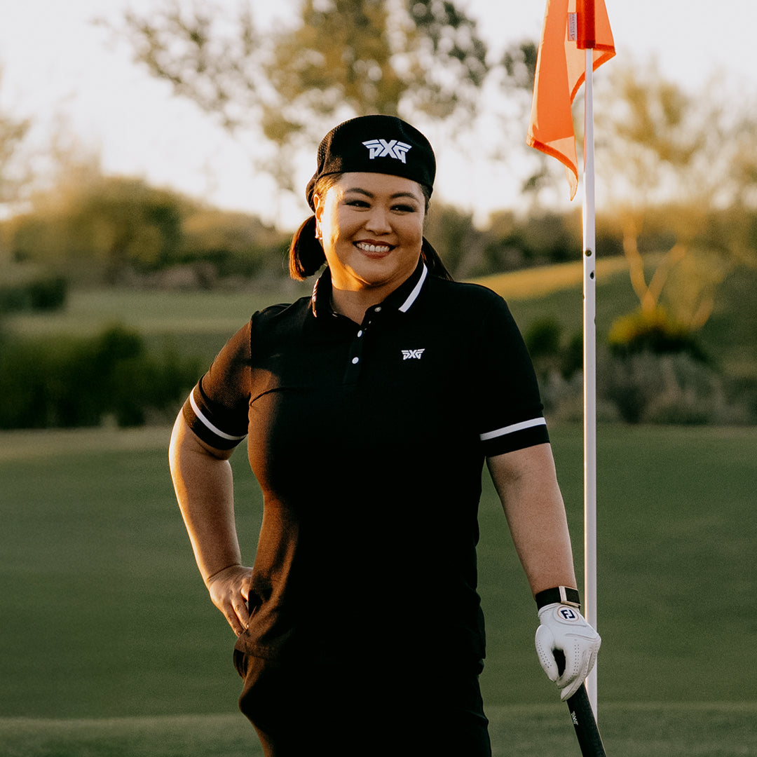 LPGA Tour Pro Christina Kim wearing PXG Golf Clothes on a golf course