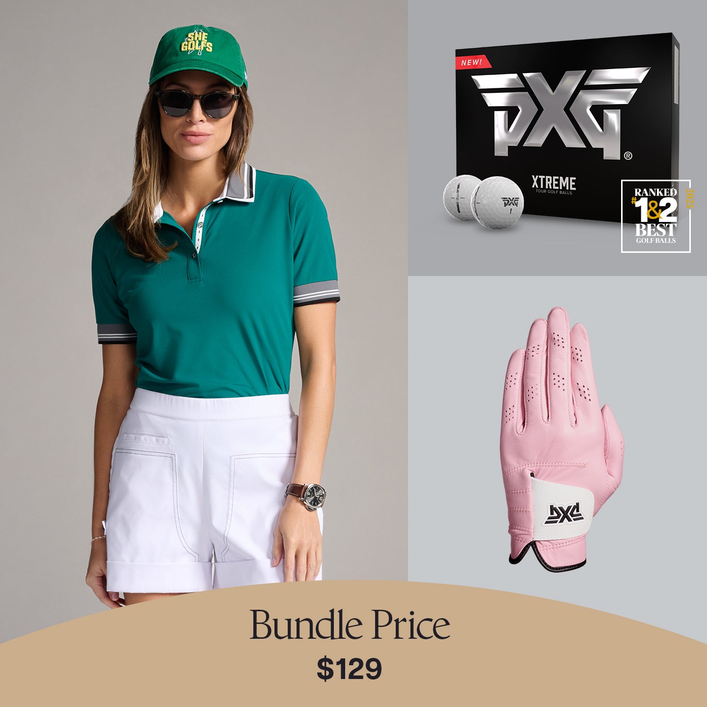 Women's Championship Bundle - Evergreen Double Collar Polo