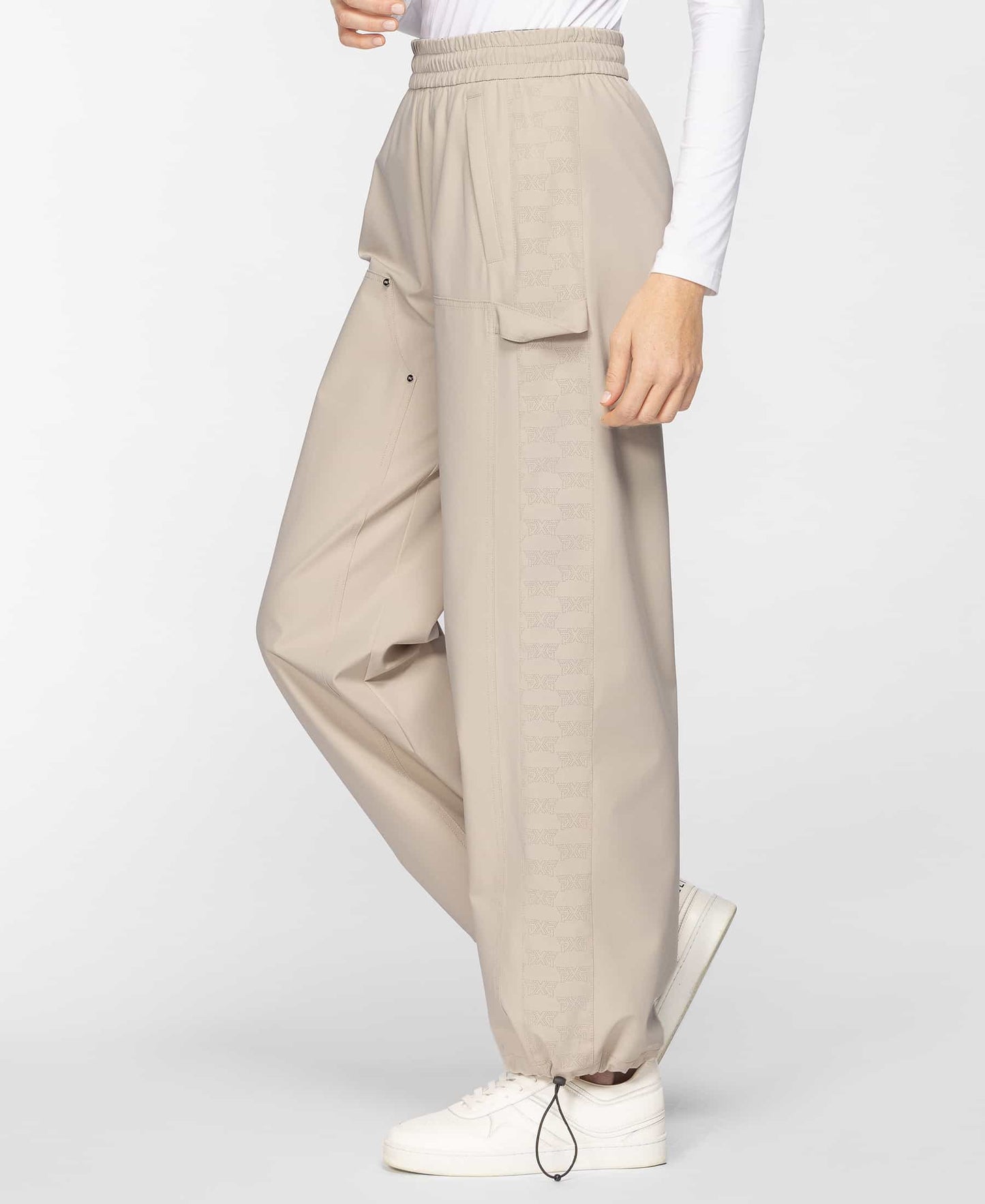 Women's Perforated Logo Wide Leg Trouser