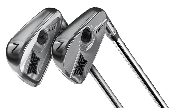 PXG 0317 CB 7 iron in chrome finish with PXG 0317 ST 7 iron in chrome finish.