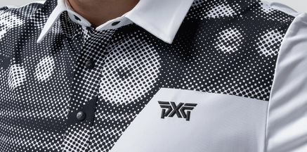 Close up of new Irons Print polo