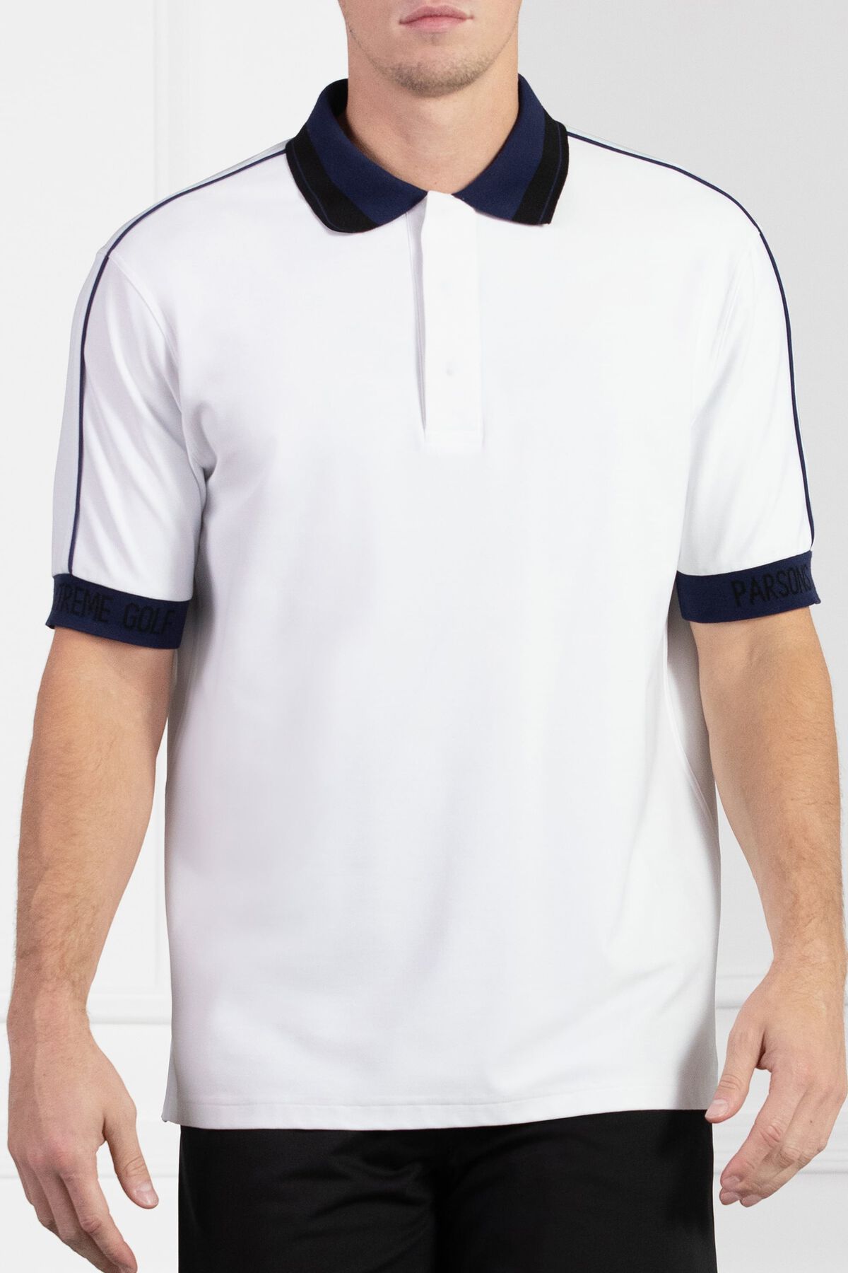 Comfort Fit Short Sleeve Wide Placket Polo White