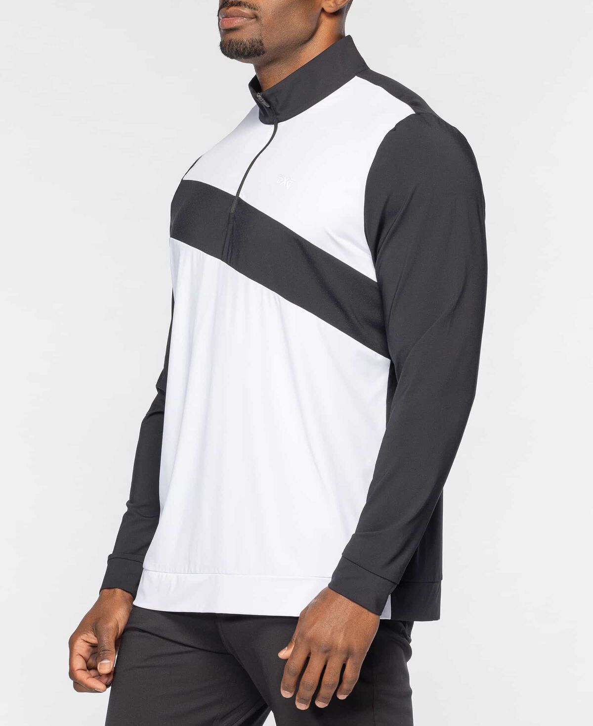 Men's Cross-Body Stripe 1/4 Zip Pullover 