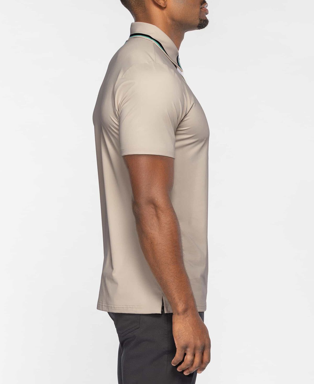 Athletic Fit BP Striped Collar Polo 