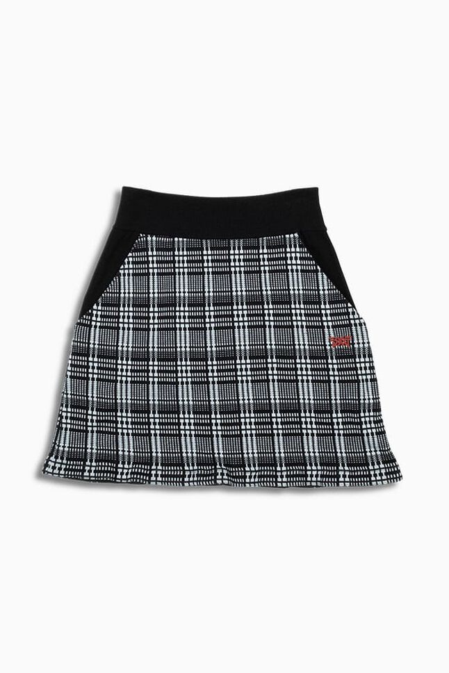 Checker Plaid Knit Skirt