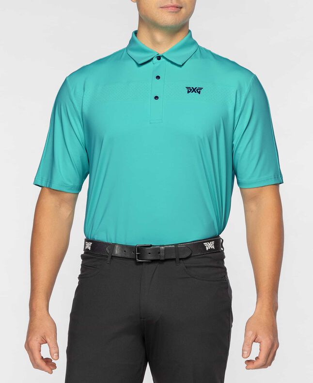 Men's Comfort Fit Perforated Panel Polo