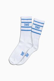 Men's Stripe Crew Socks - Blue 